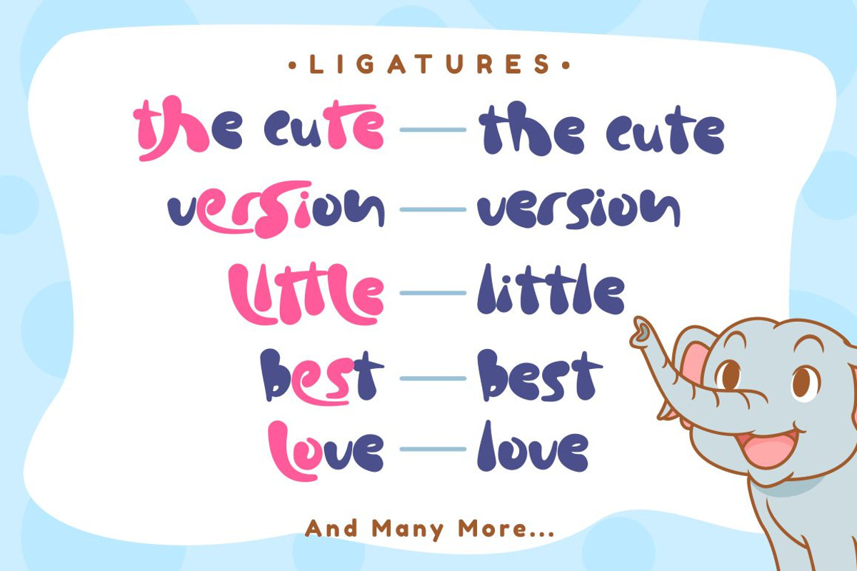 Chubby Elephant - Bold Playful Font, a Font by PutraCetol Studio (Photo 5 of 12)