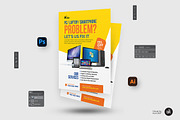 Computer Repair Service Flyer, a Flyer Template by Aam360 (Thumbnail 2 of 3)
