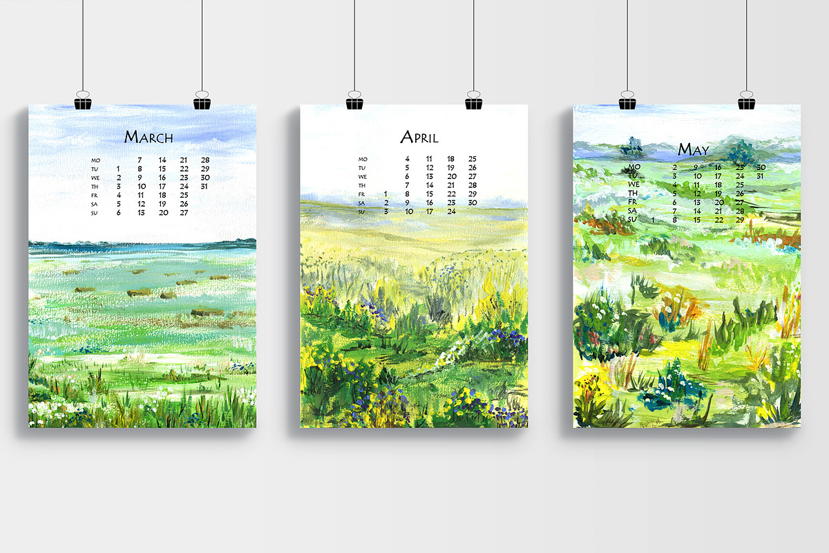 Spring Landscapes, an Illustration by Ann Bright (Photo 2 of 6)