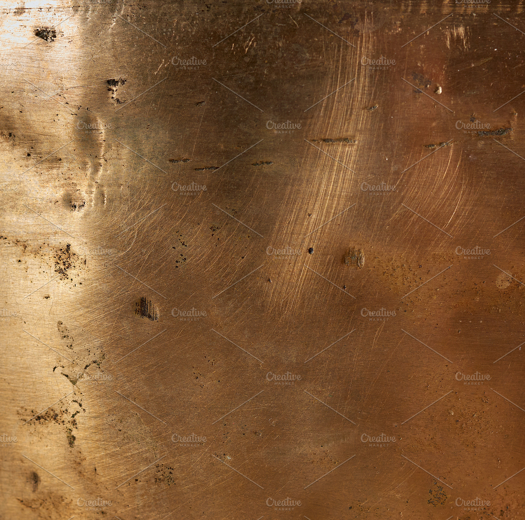 texture of yellow old copper plate w, an Abstract Photo by ndanko