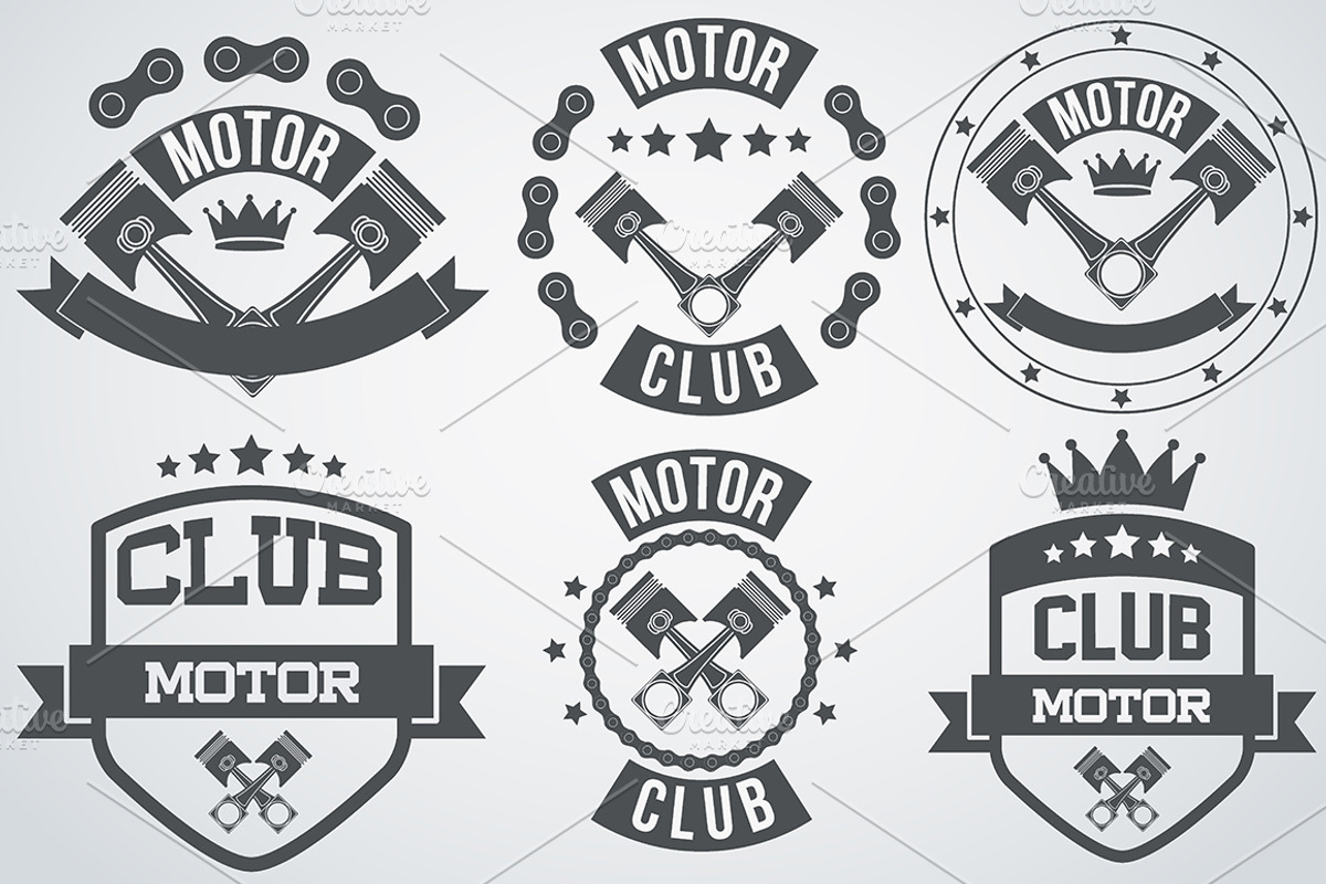 Set of Motor Labels