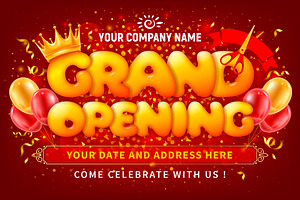 Grand Opening Banner, a Decorative Illustration by Vector beauty