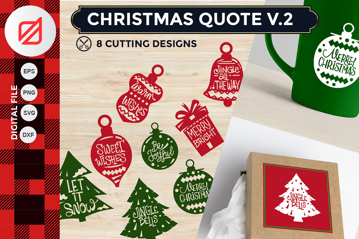 Christmas Quote V.2 Cutting File SVG, an Illustration by defarmerdesign (Photo 1 of 3)