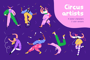 Carnival and circus artists set, a Person Illustration by Good Studio