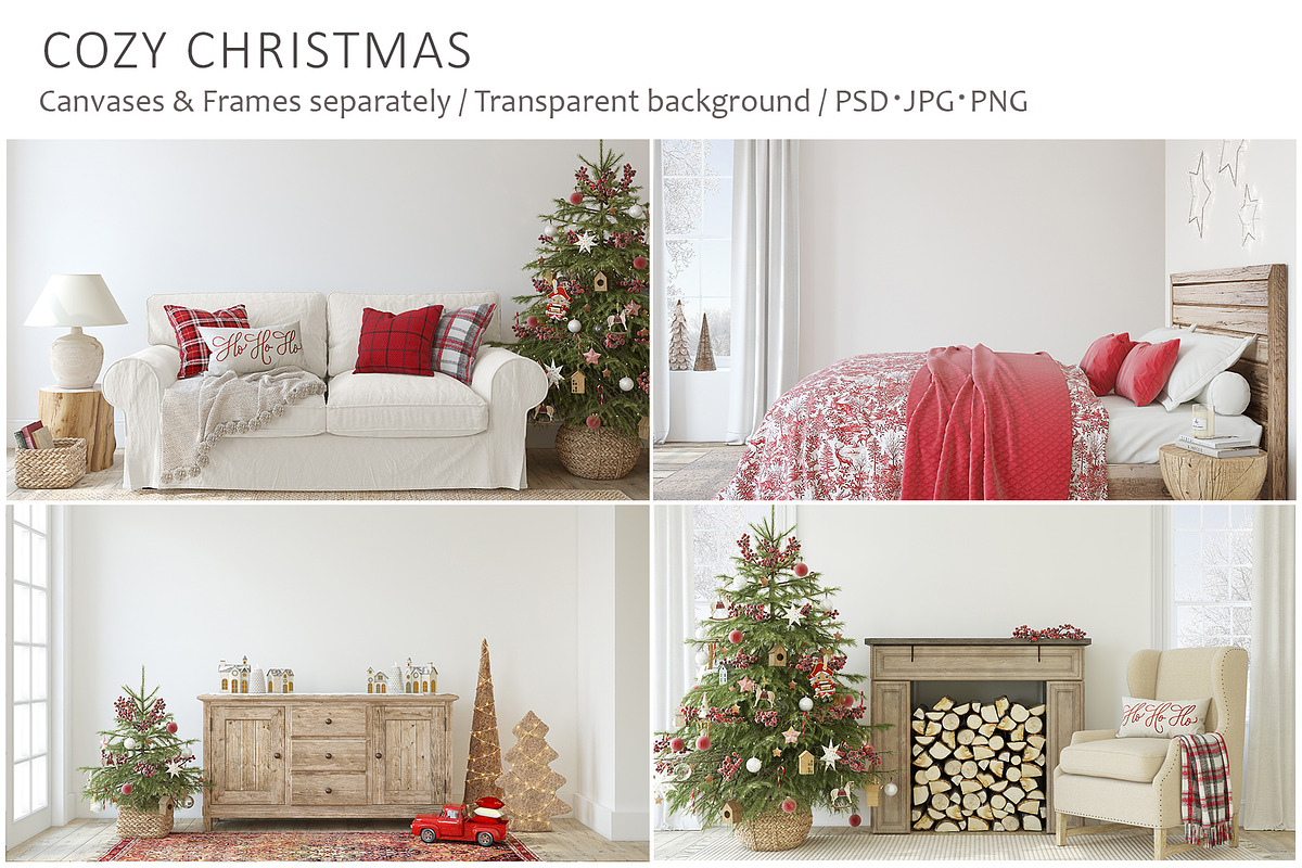 BIG BUNDLE Christmas Mockups, a Poster Template by MyHomeMockups (Photo 2 of 11)
