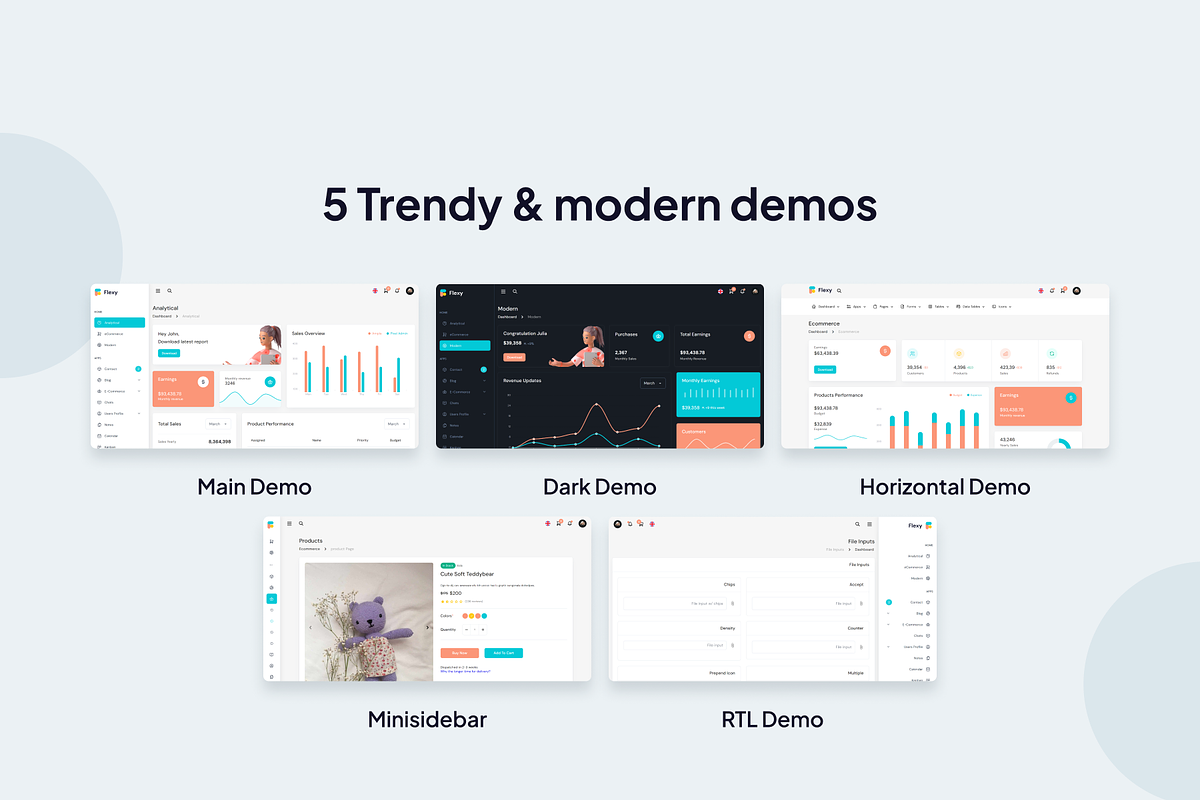 Flexy Vuejs Admin Dashboard Template, a Vue Template by WrapPixel (Photo 4 of 7)