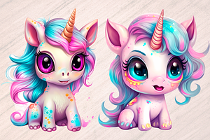 Cute Pastel Unicorn Clipart