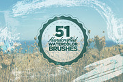 51 Handcrafted Watercolor Brushes, a Brush Add-On by Layerform Design Co. (Thumbnail 1 of 3)