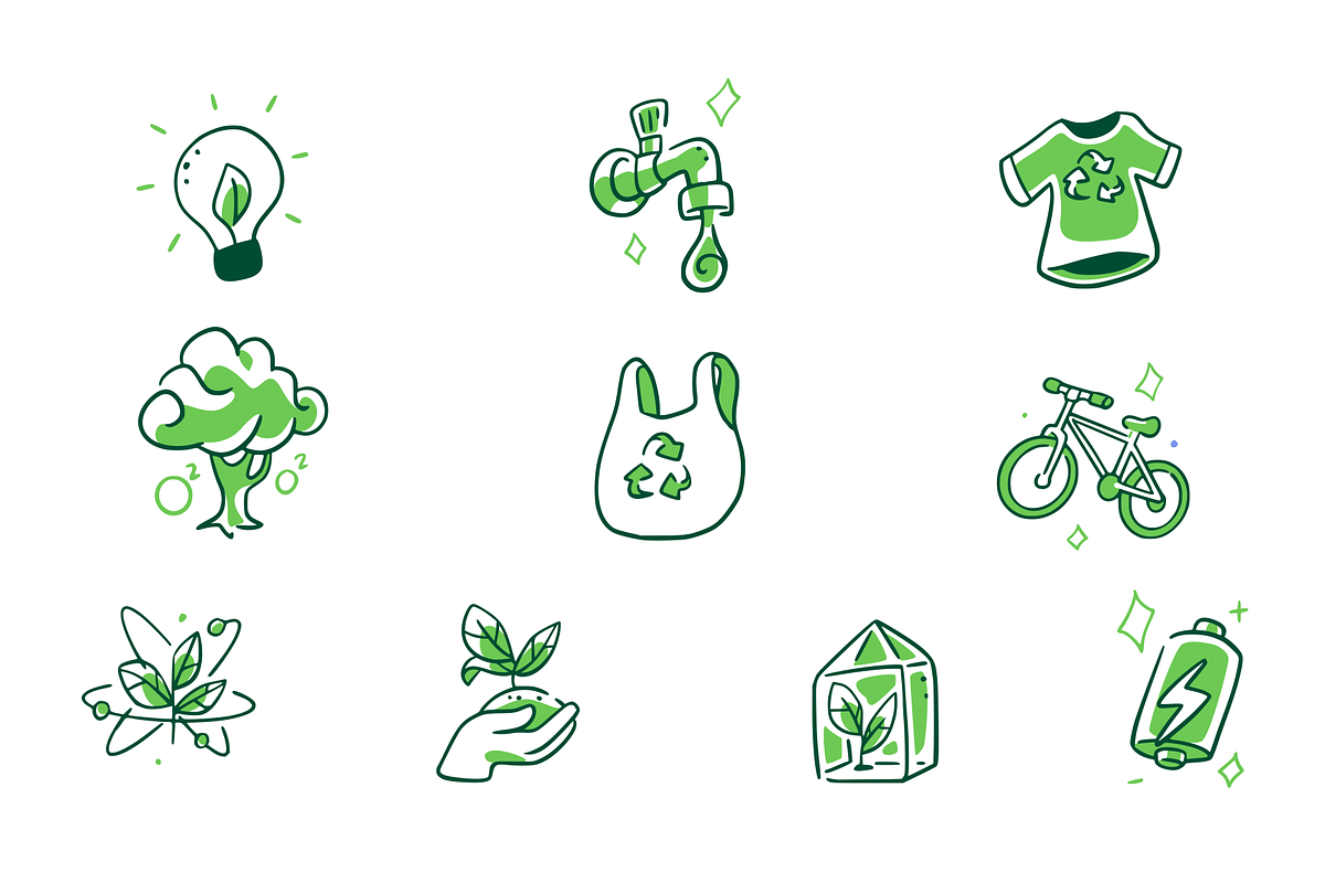Sustainability Doodle Icon, an Illustration by SLAB! Design (Photo 3 of 3)