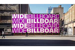 Wide Urban Billboard Layered PSD