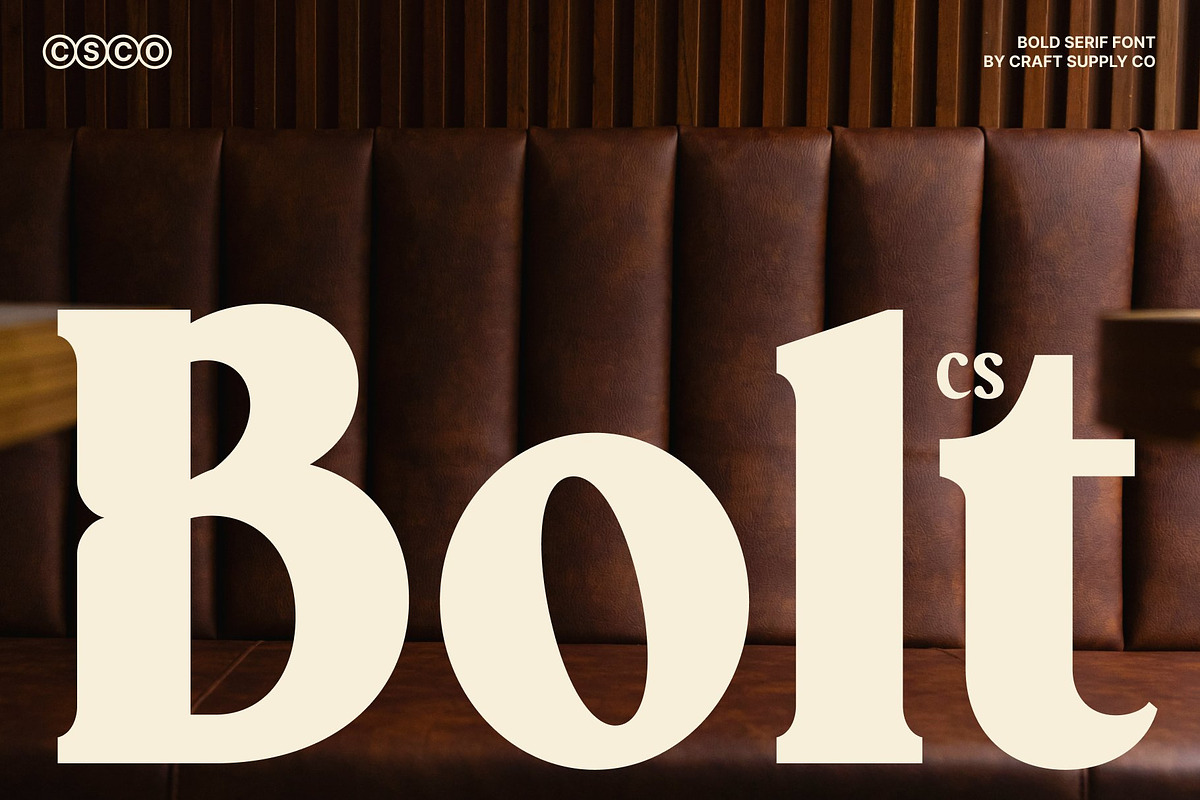 CS Bolt – Bold Serif Font, a Serif Font by Craft Supply Co. (Photo 1 of 8)