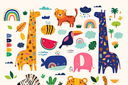 African animals baby collection, an Animal Illustration by MoleskoStudio (Thumbnail 6 of 13)