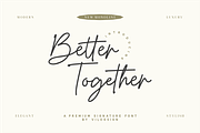 Better Together a Monoline Signature, a Script Font by Vilogsign (Thumbnail 1 of 10)