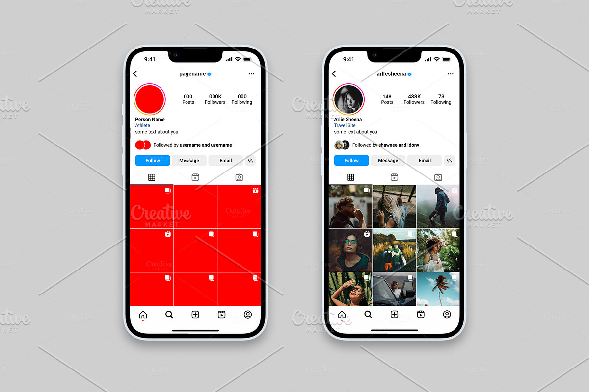 Instagram Template Mockup PSD, a Social Media Template by Dilshod Sobirov (Photo 8 of 19)