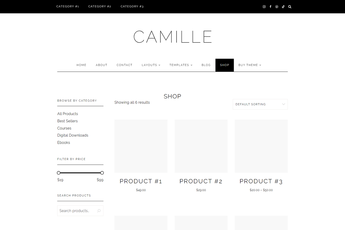 Feminine WordPress Theme | Camille, a WordPress Template by Hello Chic Designs (Photo 3 of 4)