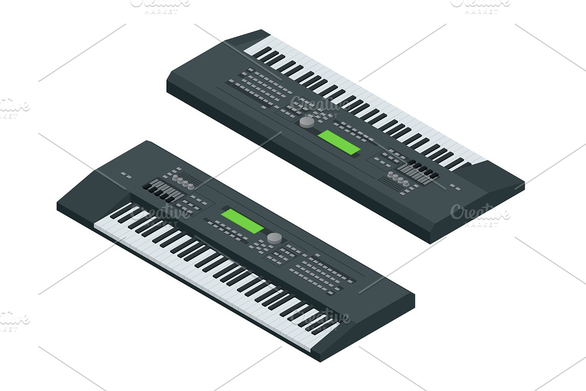 Isometric electronic synthesizer, an Object Graphic by Golden Sikorka