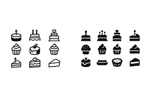 Variety of dessert illustrations, an Illustration by ZinetroN