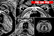 Dogs Collection Black and White Art, an Animal Illustration by Design by sebrodbrick (Thumbnail 15 of 22)