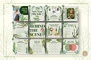 50 Greenery Instagram Canva Template, a Social Media Template by Millusti (Thumbnail 6 of 10)