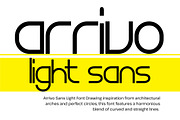 Arrivo Sans Light - Modern Sans Font, a Sans Serif Font by CuratedType Studio (Thumbnail 1 of 9)