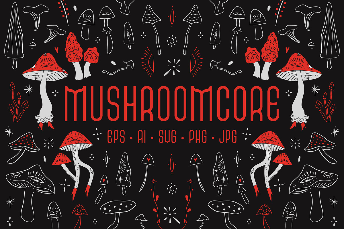Mushroomcore Bundle, an Object Illustration by Annie Konst (Photo 1 of 16)