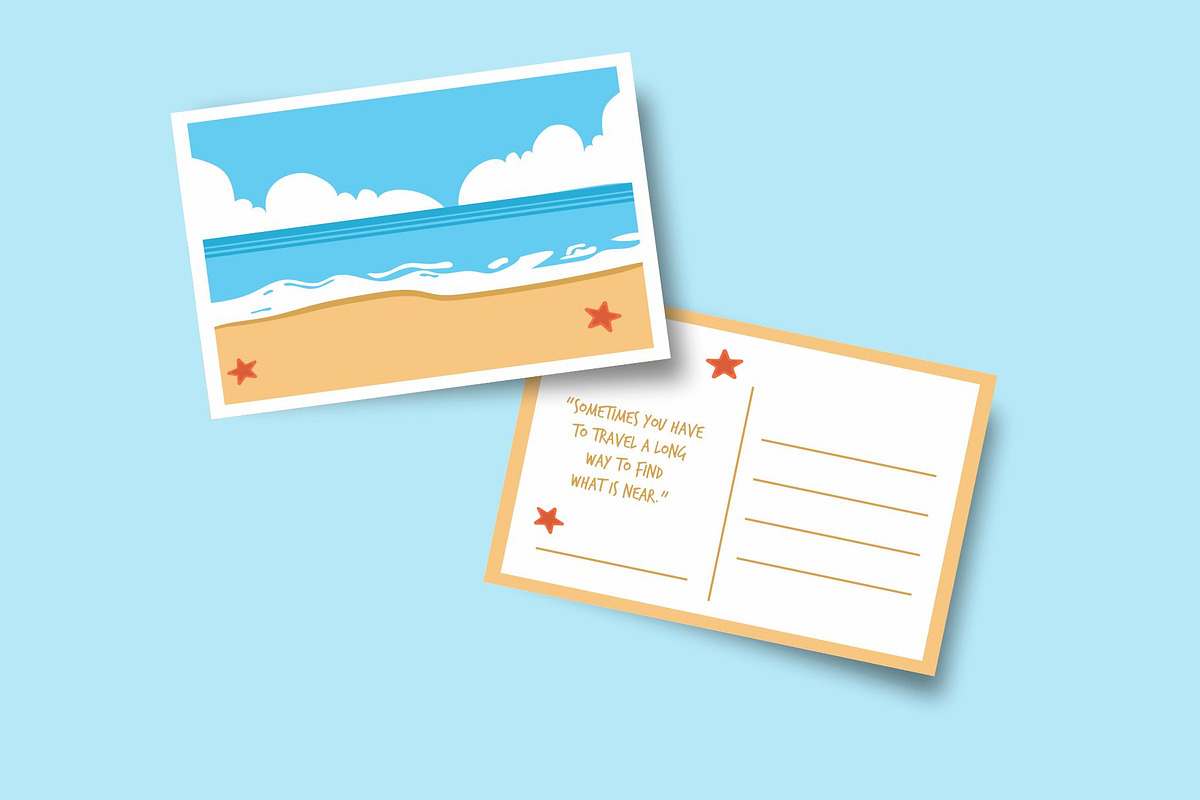 Summer Post Card, a Card Template by Artnivora.Std