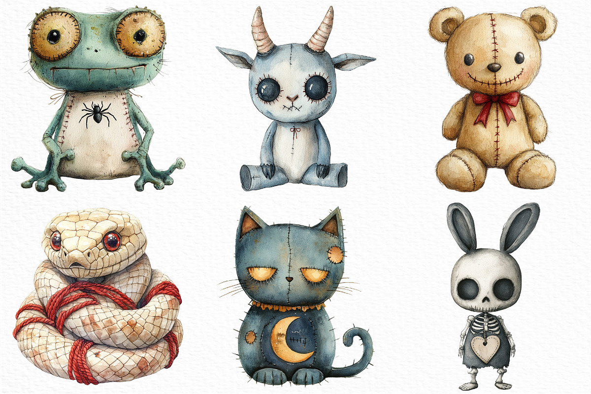 Halloween Voodoo Animal Doll Clipart, an Illustration by Craft Nest (Photo 5 of 6)