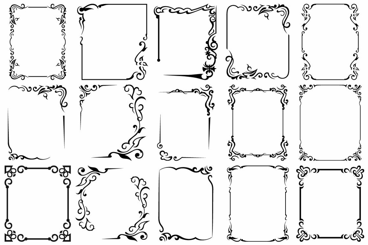 Vintage frames, a Pattern Graphic by LineworkStock (Photo 8 of 12)