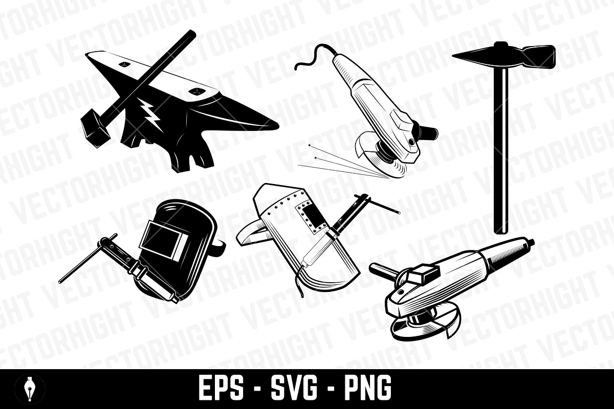 Set of anvils,hammers and design, an Object Graphic by Vectorhight (Photo 2 of 3)