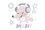 Dancing animals. Music kids vector, an Animal Illustration by MeadowFox (Thumbnail 2 of 9)