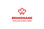 Letter A Maple Leaf Logo, a Templates & Theme by Pray Art Design Studio (Thumbnail 1 of 2)