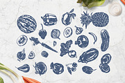 Vegetables (Linocut|Vintage) +Bonus, an Illustration by duka (Thumbnail 7 of 10)