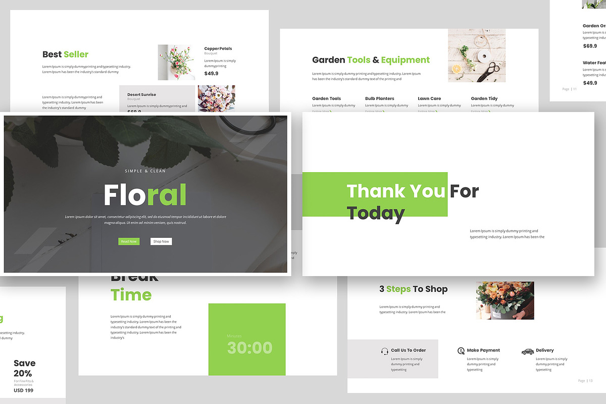 Florist Google Slides  Presentation, a Presentation Template by Giant Design (Photo 2 of 6)
