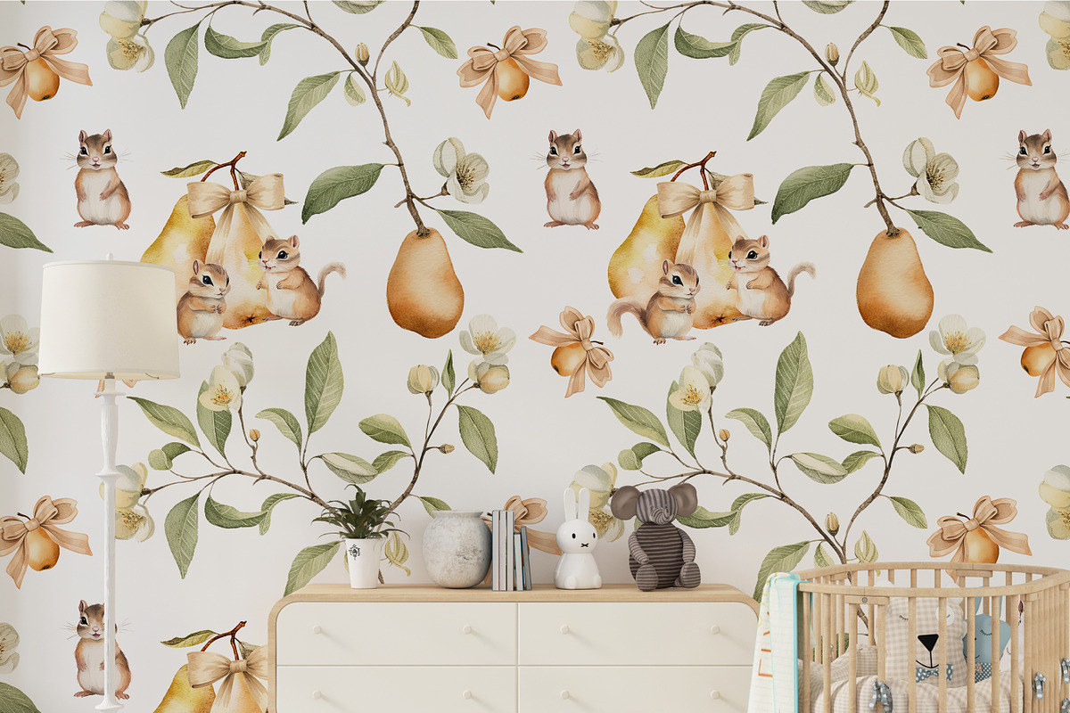 Watercolor Pear Magic Garden Set, an Animal Illustration by Pati Paints (Photo 6 of 9)