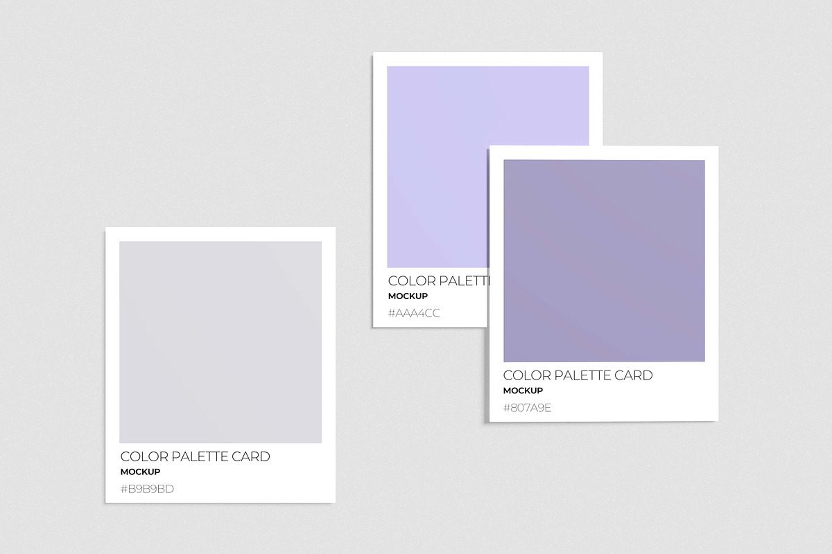 Color Palette Cards Mockup, an Advertising Mockup by xavier_studio (Photo 3 of 5)