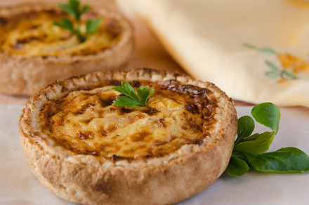 Quiche lorraine stock photo containing bacon and baked