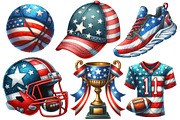 Patriotic Sports Elements Clipart, an Illustration by Designworld (Thumbnail 5 of 6)