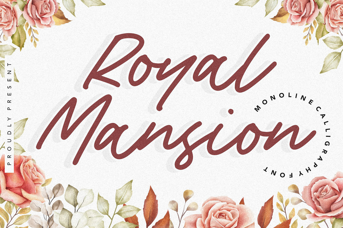 Royal Mansion - Monoline Font, a Script Font by Balpirick Studio (Photo 1 of 7)