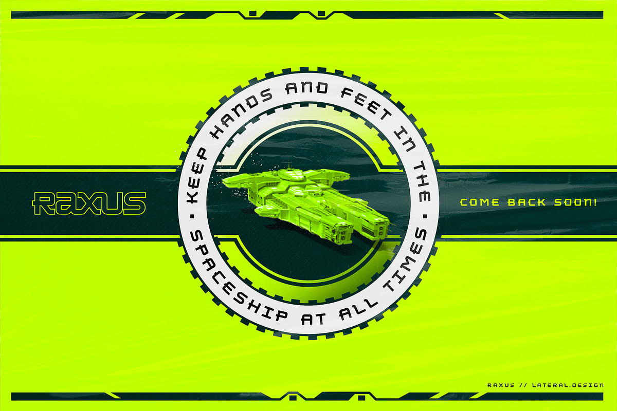 Raxus - Futuristic Font, a Sans Serif Font by Lateral Design (Photo 11 of 11)