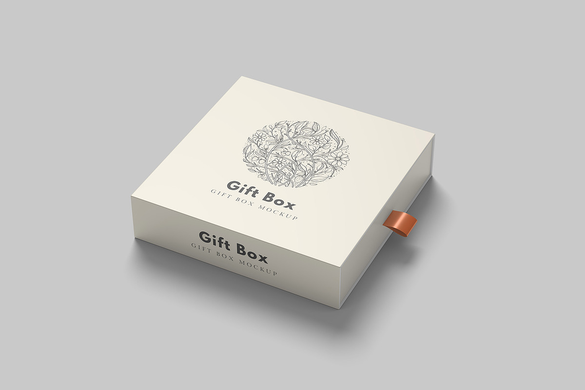 Gift Box Mockup, a Packaging Mockup by graphicpages (Photo 3 of 7)
