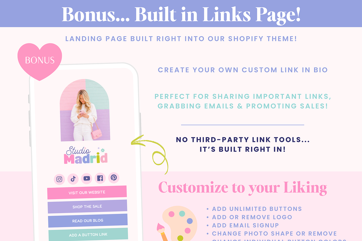 Cute Pastel Stationery Shopify Theme, a Shopify Template by Macarons and Mimosas (Photo 7 of 9)