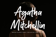Agatha Mitchellin – Brush Script, a Script Font by Fikryal Studio (Thumbnail 1 of 15)