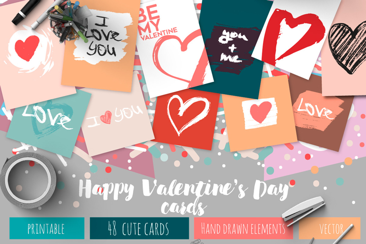 Valentine's Day Cards, a Card Template by Artem Vorotnikov (Photo 1 of 13)