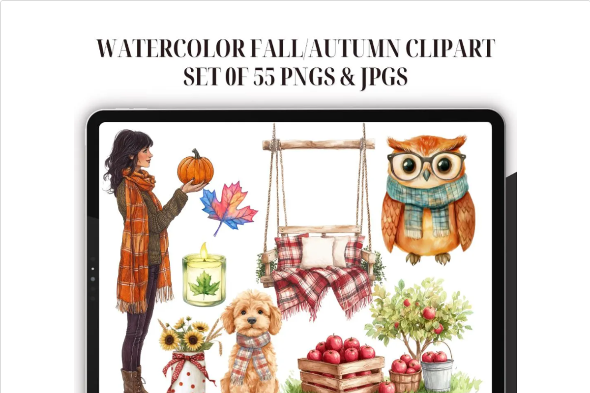 Cozy Fall clipart, an Illustration by CraftCrateShop (Photo 1 of 7)