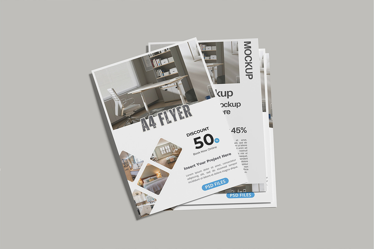 A4 Flyer Mockup, an Advertising Mockup by lamorastudio (Photo 10 of 12)