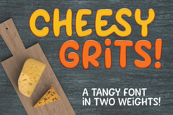 Cheesy Grits: a tangy fun font! preview 8
