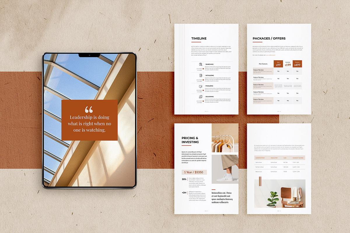 The Proposal | Canva, InDesign, a Brochure Template by BrochuresFactory (Photo 6 of 11)