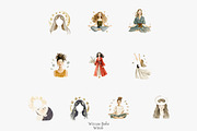 wiccan clipart boho witch png set, a Decorative Illustration by Patishop Art (Thumbnail 8 of 9)