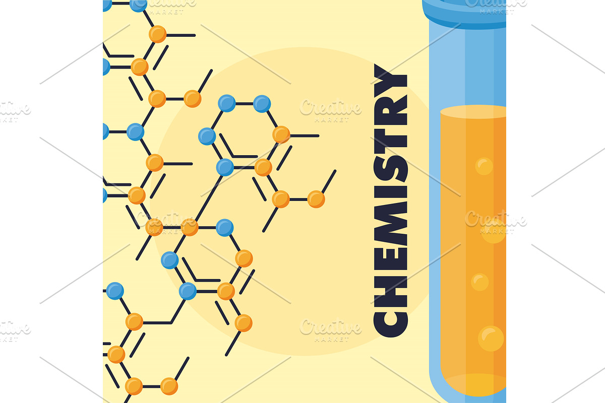 chemestry lettering poster, an Illustration by studiogstock