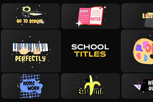 Sticker School Titles for DaVinci, a Templates & Theme by FlashFXbox